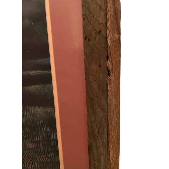 Martin Leman Tabby Cat Print Matted with Glass and Wood Frame 37.5” x 21.5” - Picture 5 of 7